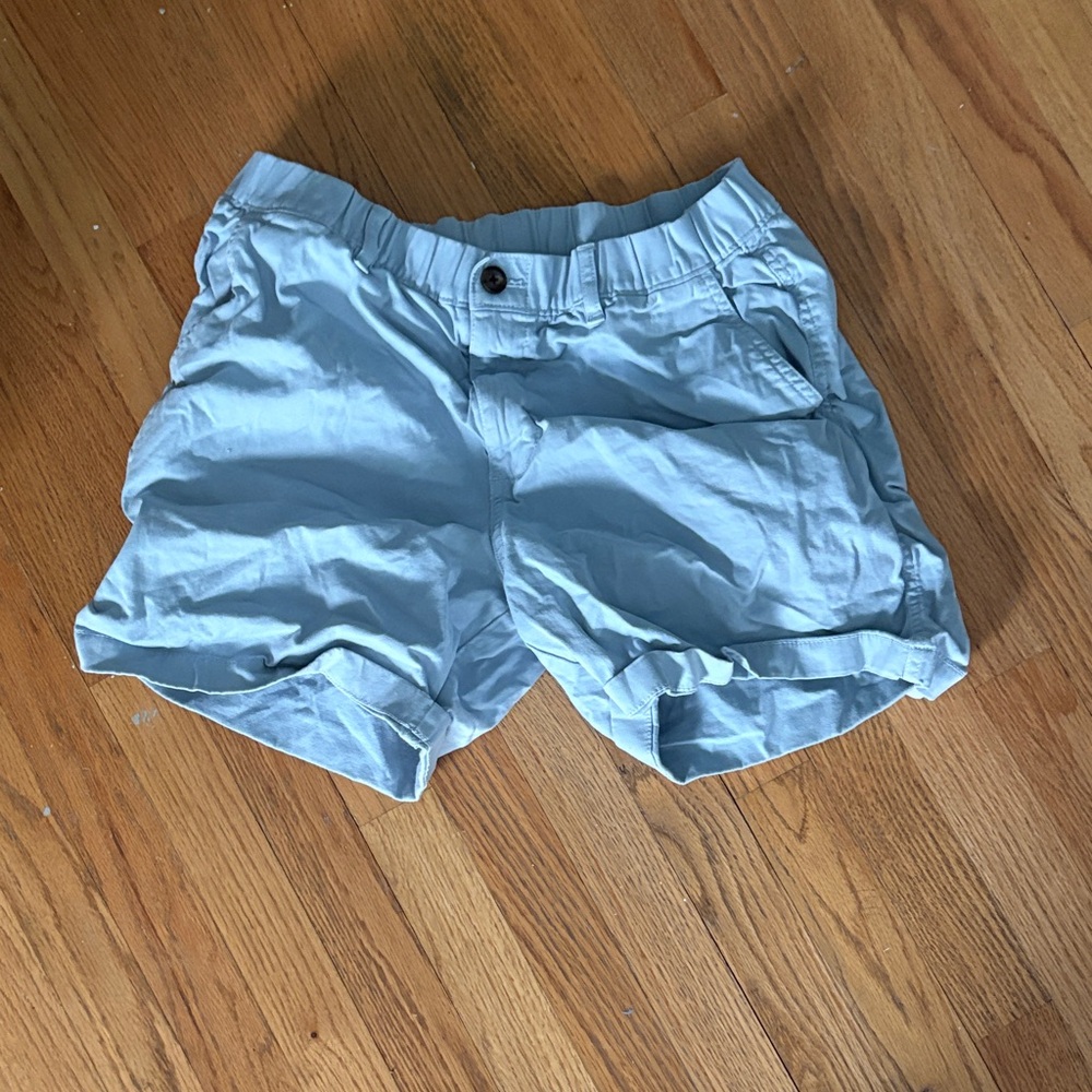 Men's Light Blue Flat Front Shorts